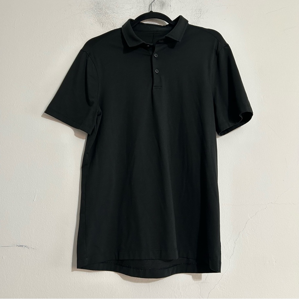 Lululemon Men's Post Practice Polo in Black Vitasea Casual Lightweight